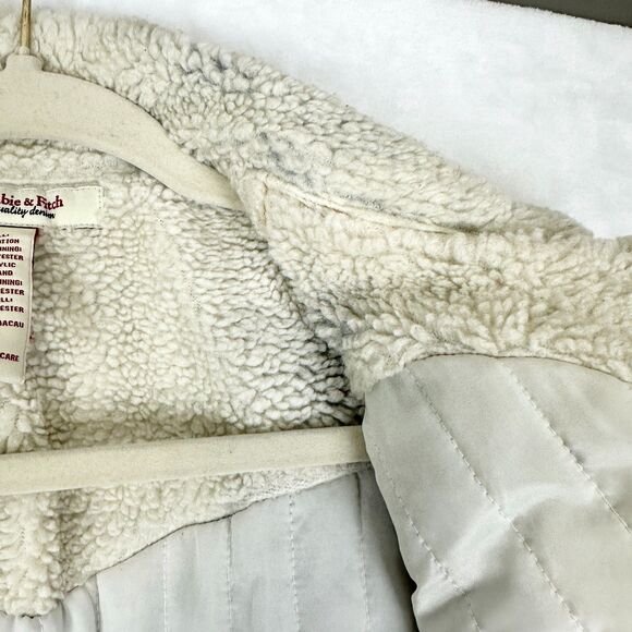 Abercrombie Fitch Vintage Y2k Sherpa Denim Jacket Size Small 90s Trucker Western - Picture 8 of 8